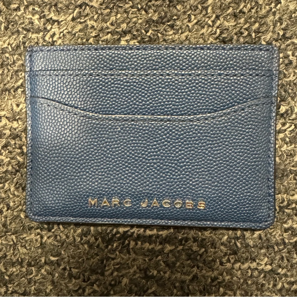 Marc Jacobs Blue Leather Card Holder
